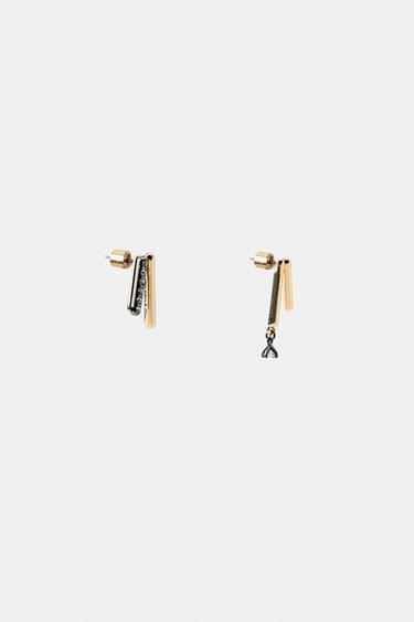 BOUCLES D'OREILLES PIÈCE BIJOU - Doré de Zara - Image 2