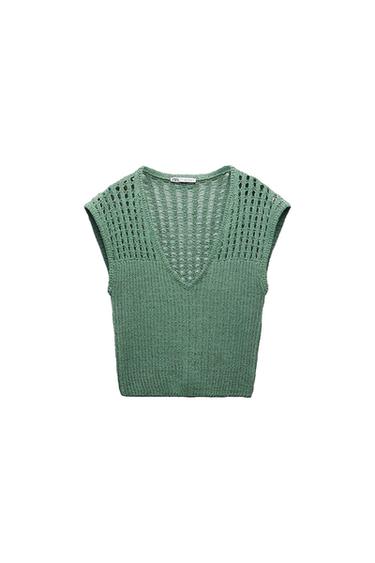 CUTWORK CHENILLE TOP