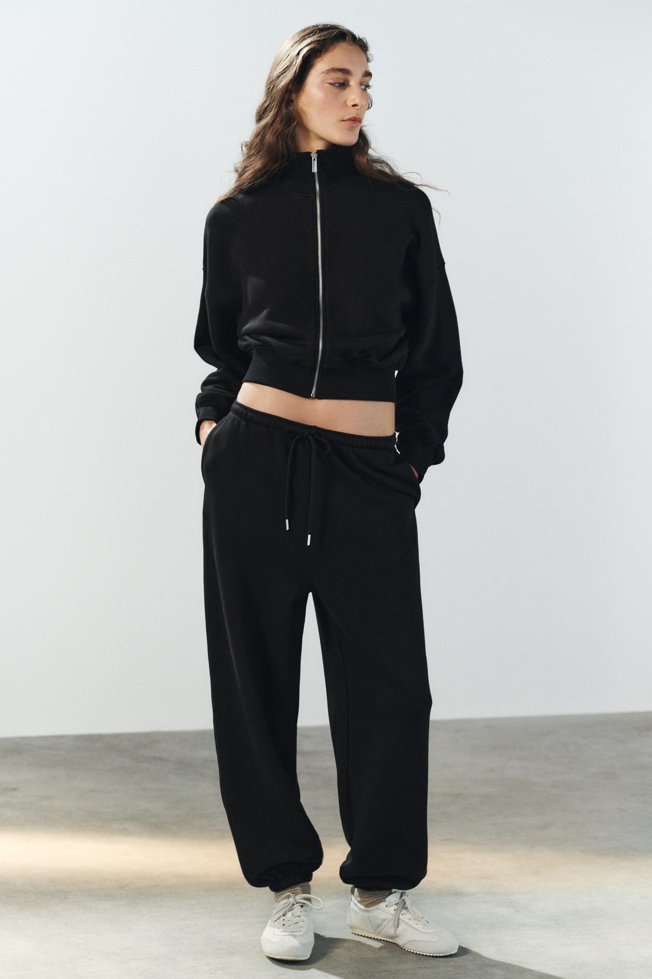 ZIP SWEATSHIRT — Black