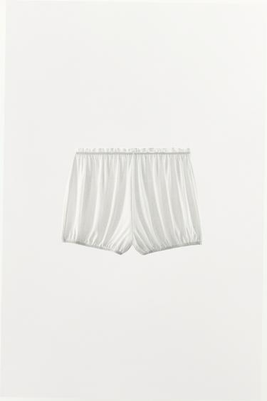 POINTELLE BALLOON SHORTS - White by Zara - Image 5