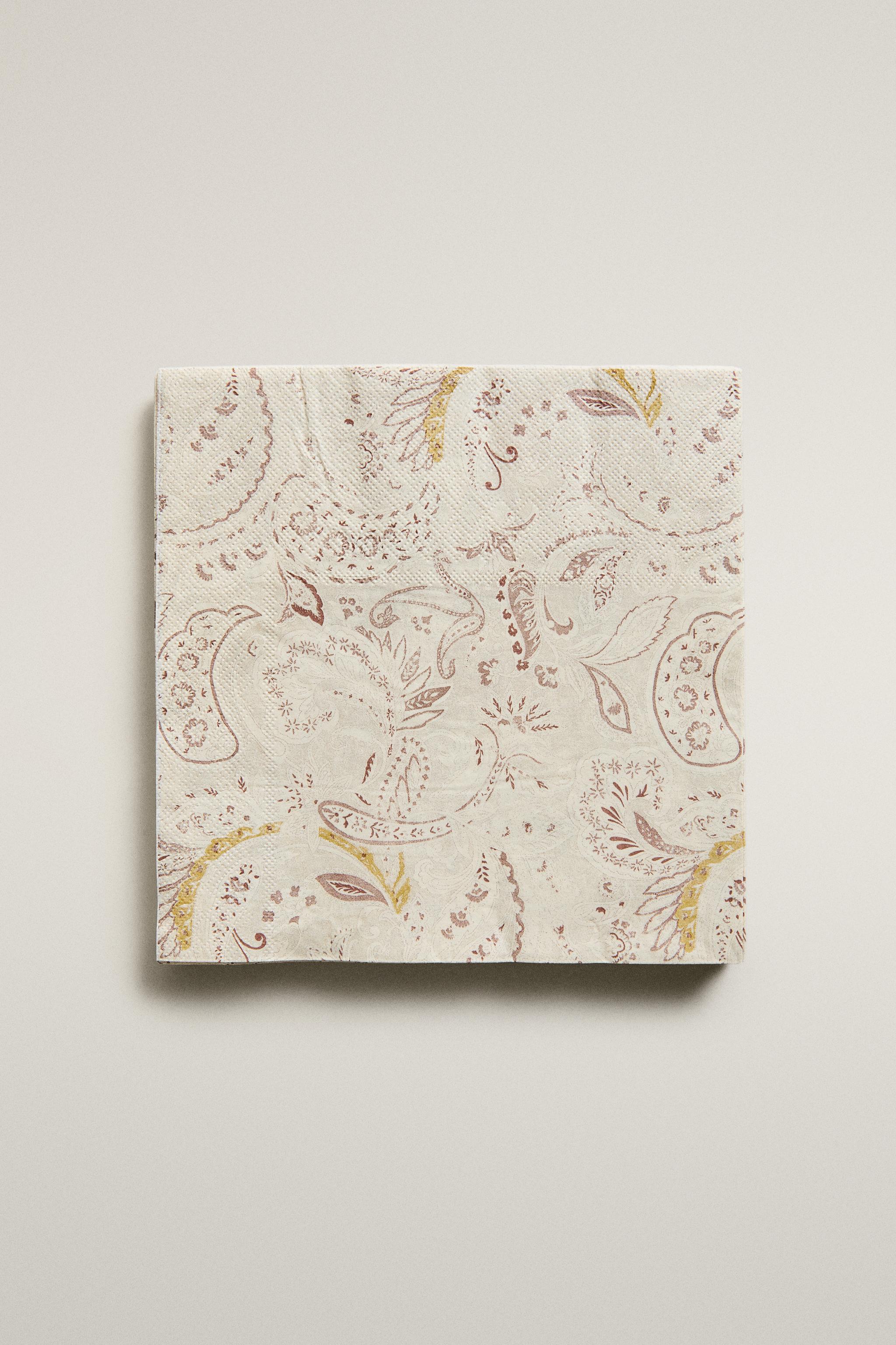 PAISLEY PAPER NAPKIN PACK (PACK OF 20)