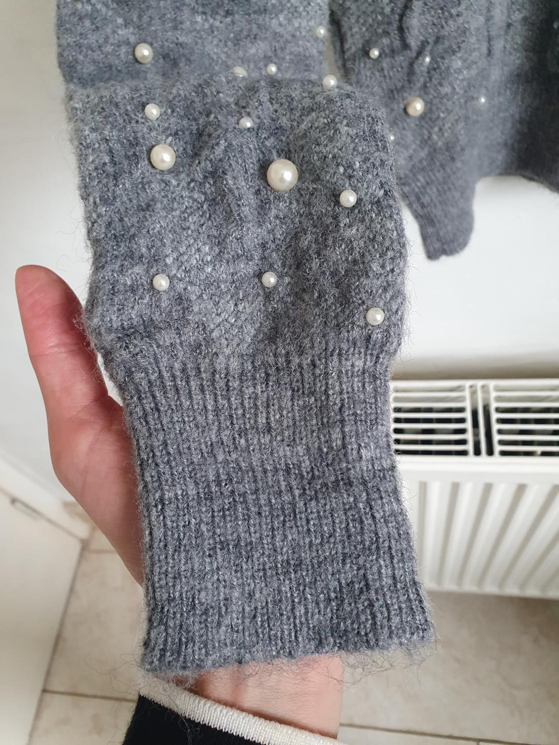 TEXTURED PEARL BEAD KNIT SWEATER - Image 4