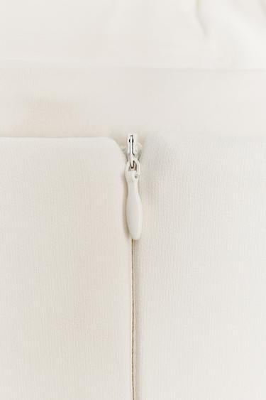 STRAPLESS DRESS WITH BOW - Oyster-white by Zara - Image 8