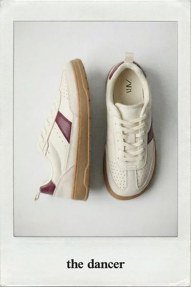 LEATHER BAREFOOT SNEAKERS - White by Zara
