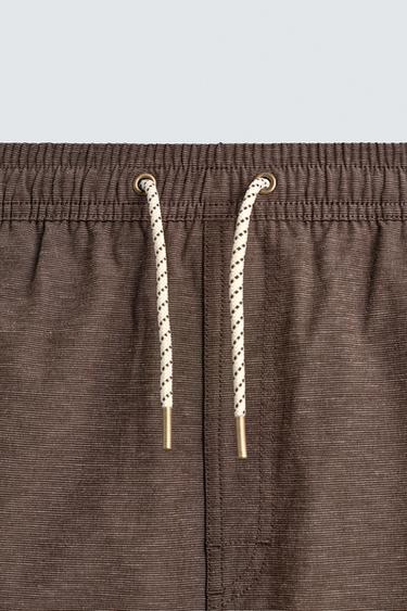 MAILLOT DE BAIN LONG TEXTURÉ - Marron de Zara - Image 2