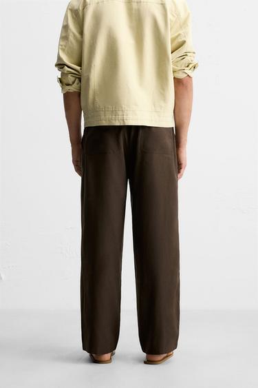 RELAXED FIT FLOWING TROUSERS - Chocolate by Zara - Image 2