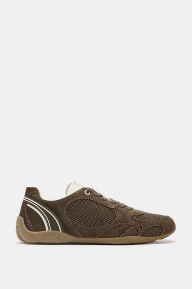 CONTRAST RUNNING TRAINERS - Brown by Zara