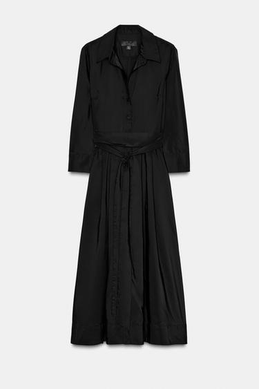 ROBE CHEMISE MI-LONGUE ZW COLLECTION - Noir de Zara - Image 6