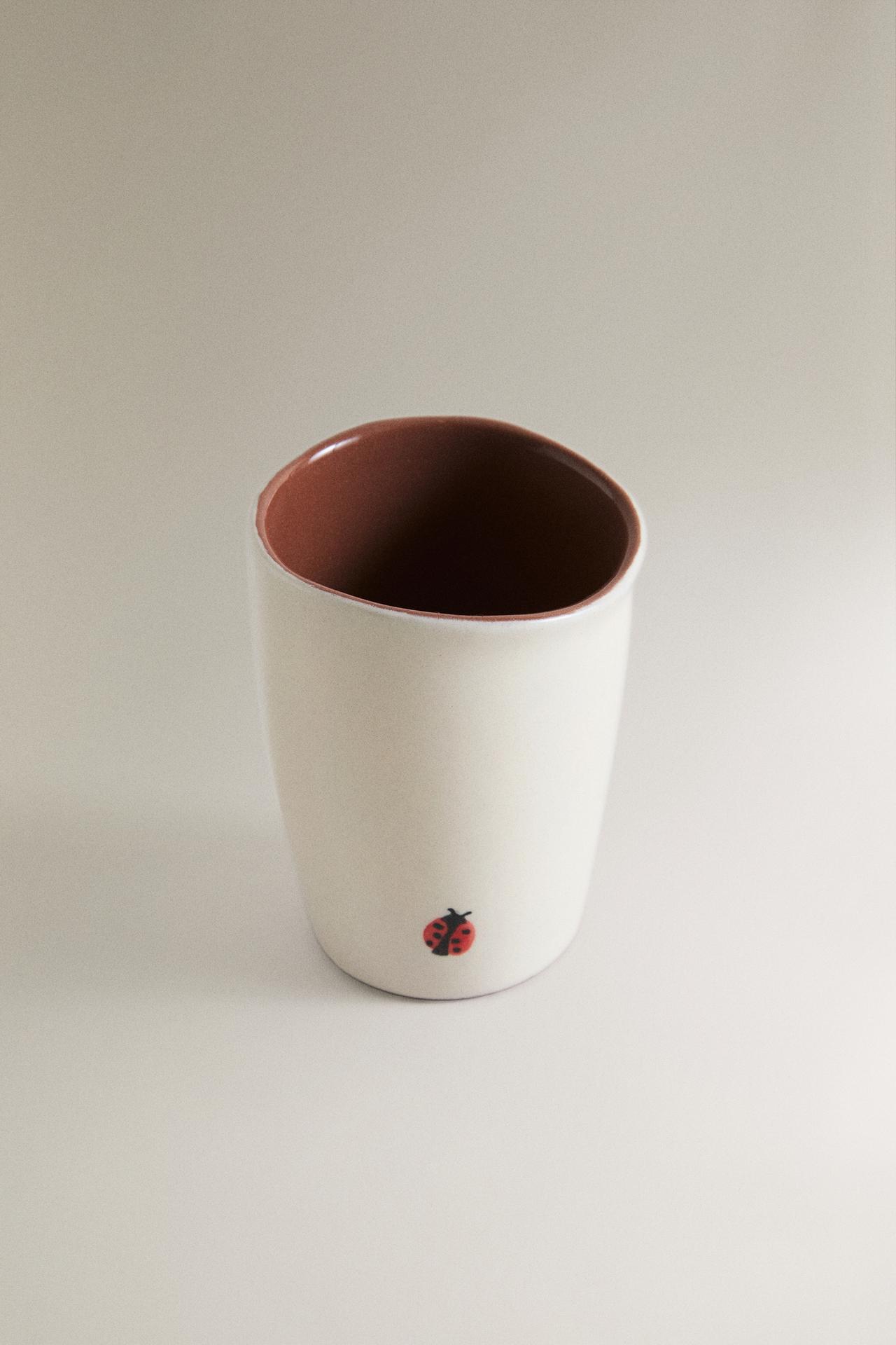 LADYBIRD TOOTHBRUSH TUMBLER — Beige