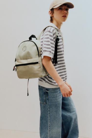 Zara MINI URBAN BACKPACK - Taupe Gray