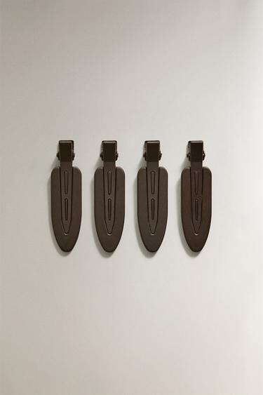 LOT DE PINCES PLATES POUR FOURRURE (LOT DE 4) - Marron de Zara - Image 0