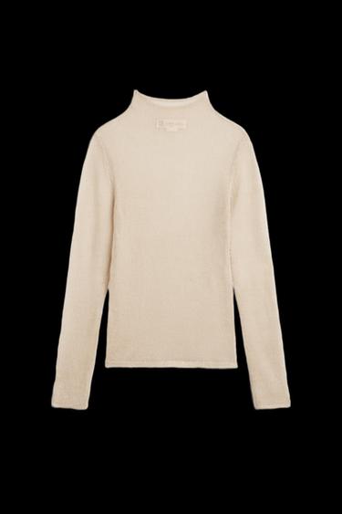 FEINSTRICKPULLOVER MIT ROLLKRAGEN - Cremefarben / Beige von Zara
