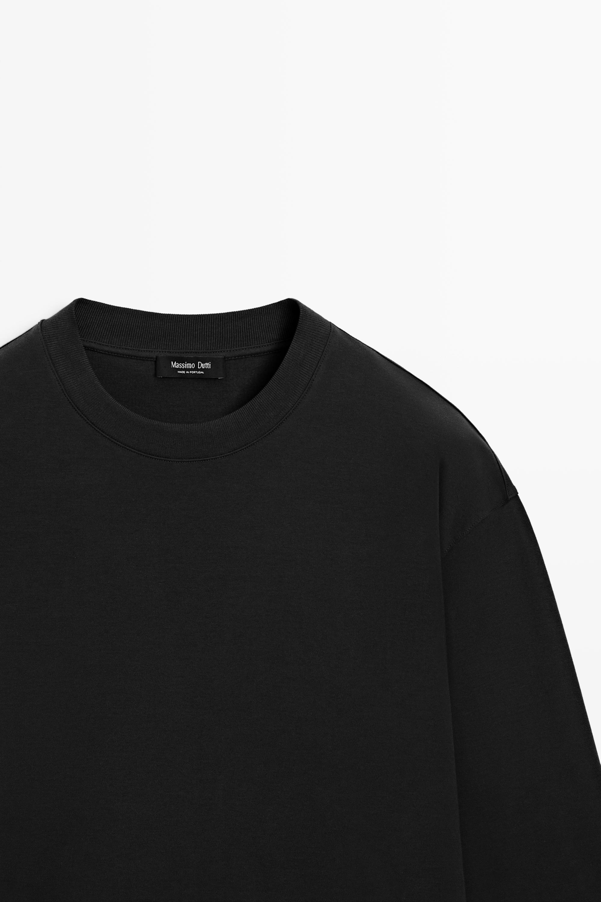 100% cotton long sleeve boxy T-shirt