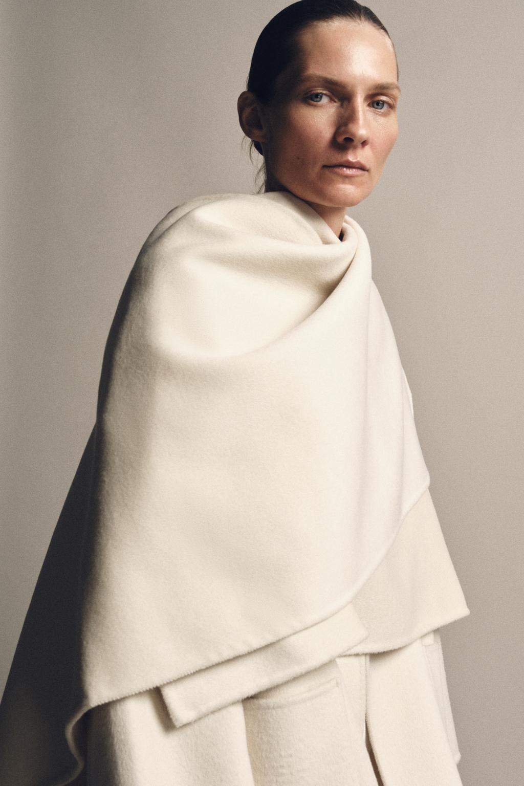 ZW COLLECTION WOOL BLEND CAPE COAT