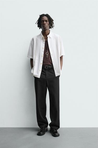 EMBROIDERED COTTON - LINEN SHIRT - White by Zara - Image 0