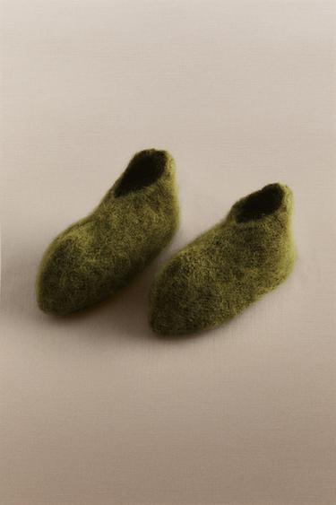 ALPACA BABY BOOTIES - Green by Zara - Image 4