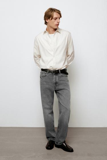 Zara Straight-leg jeans - Gray - Image 0