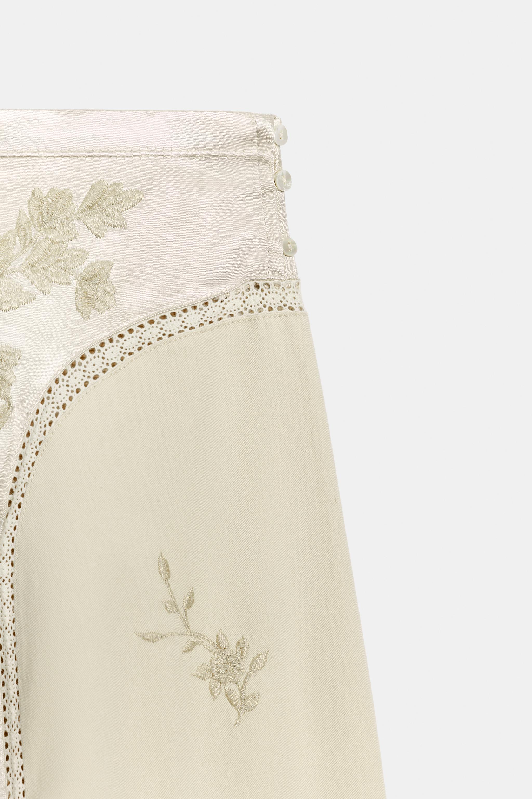 JUPE MIDI BRODERIES ZW COLLECTION