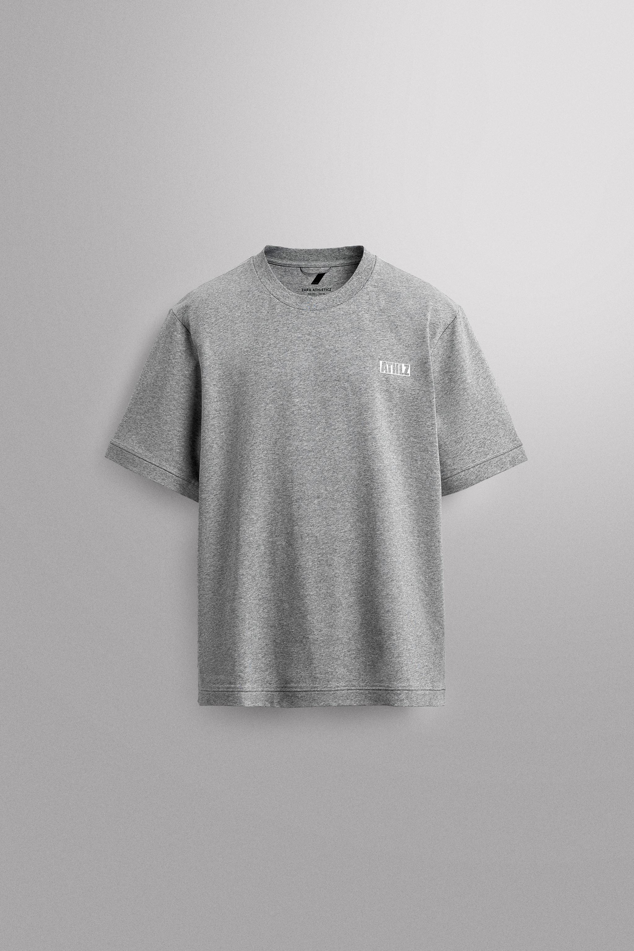 COTTON TRAINING T-SHIRT - Gray marl | ZARA United States