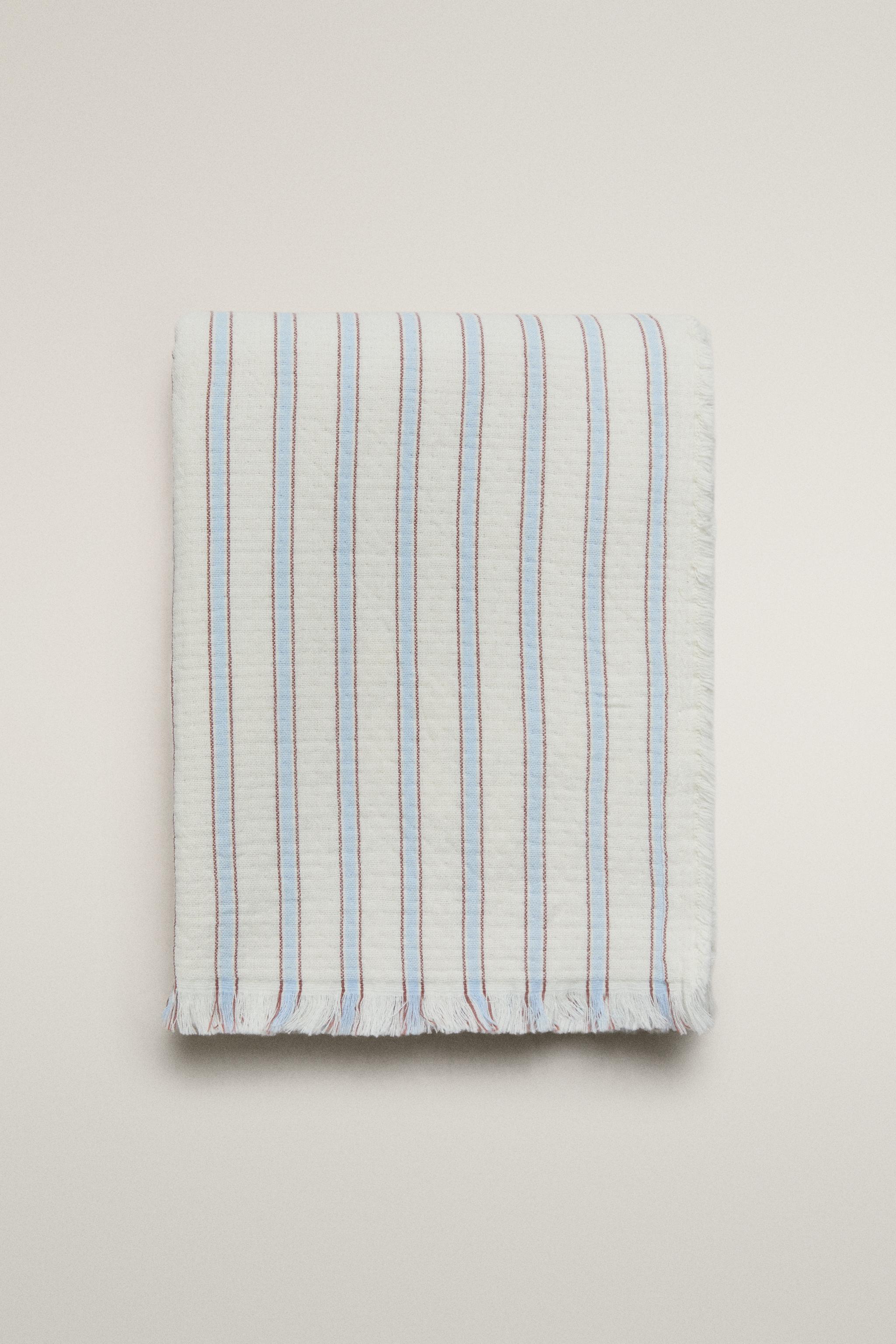 STRIPED CHIFFON BABY BLANKET