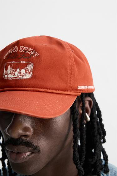 WASHED PRINT CAP - Red by Zara - Image 2