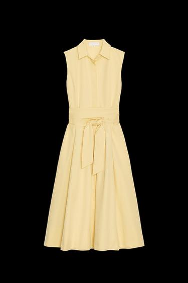 HEMDKLEID MIT GÜRTEL ZW COLLECTION - Gelb von Zara