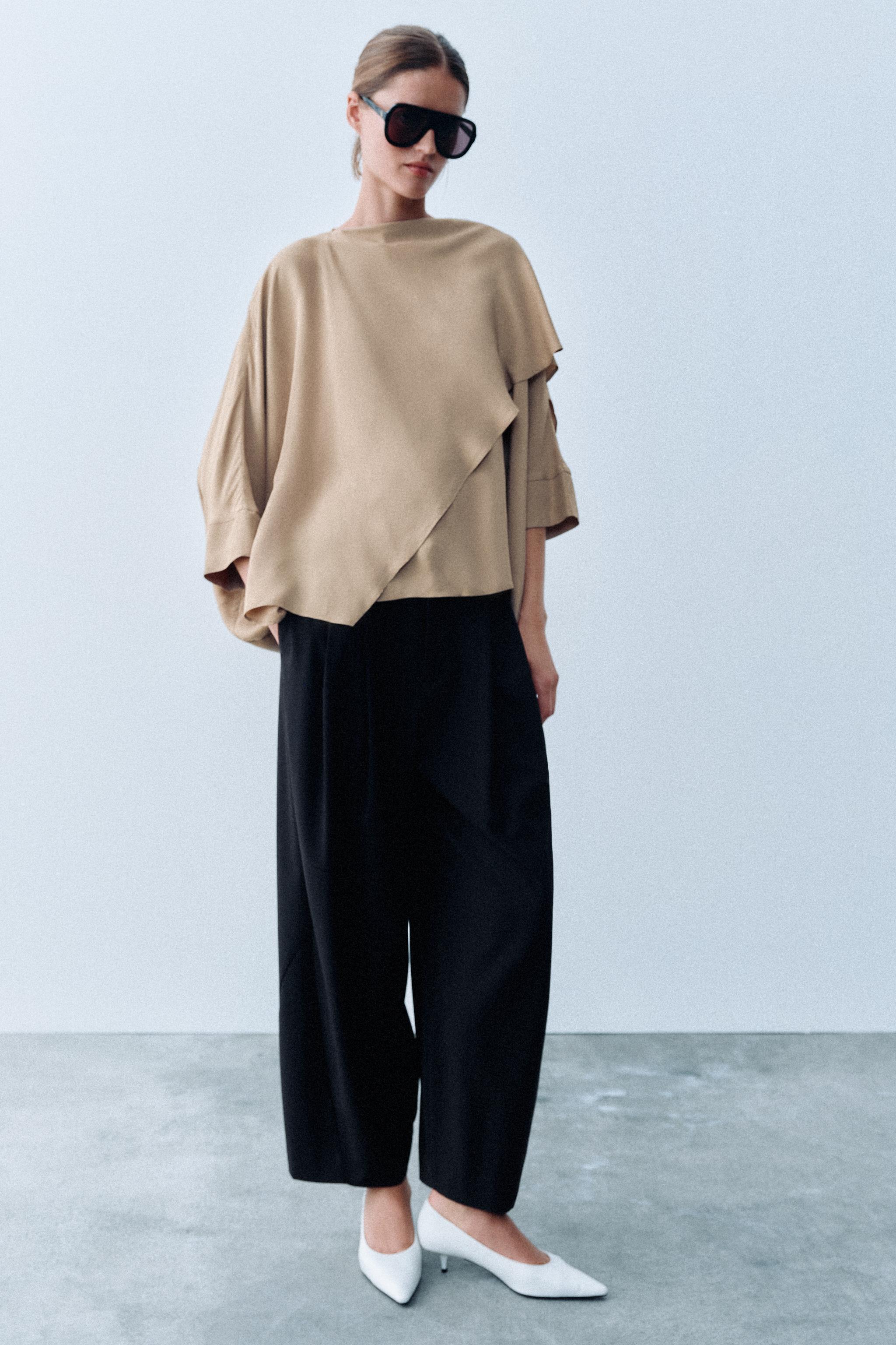 PLEATED BALLOON PANTS - Black | ZARA United States