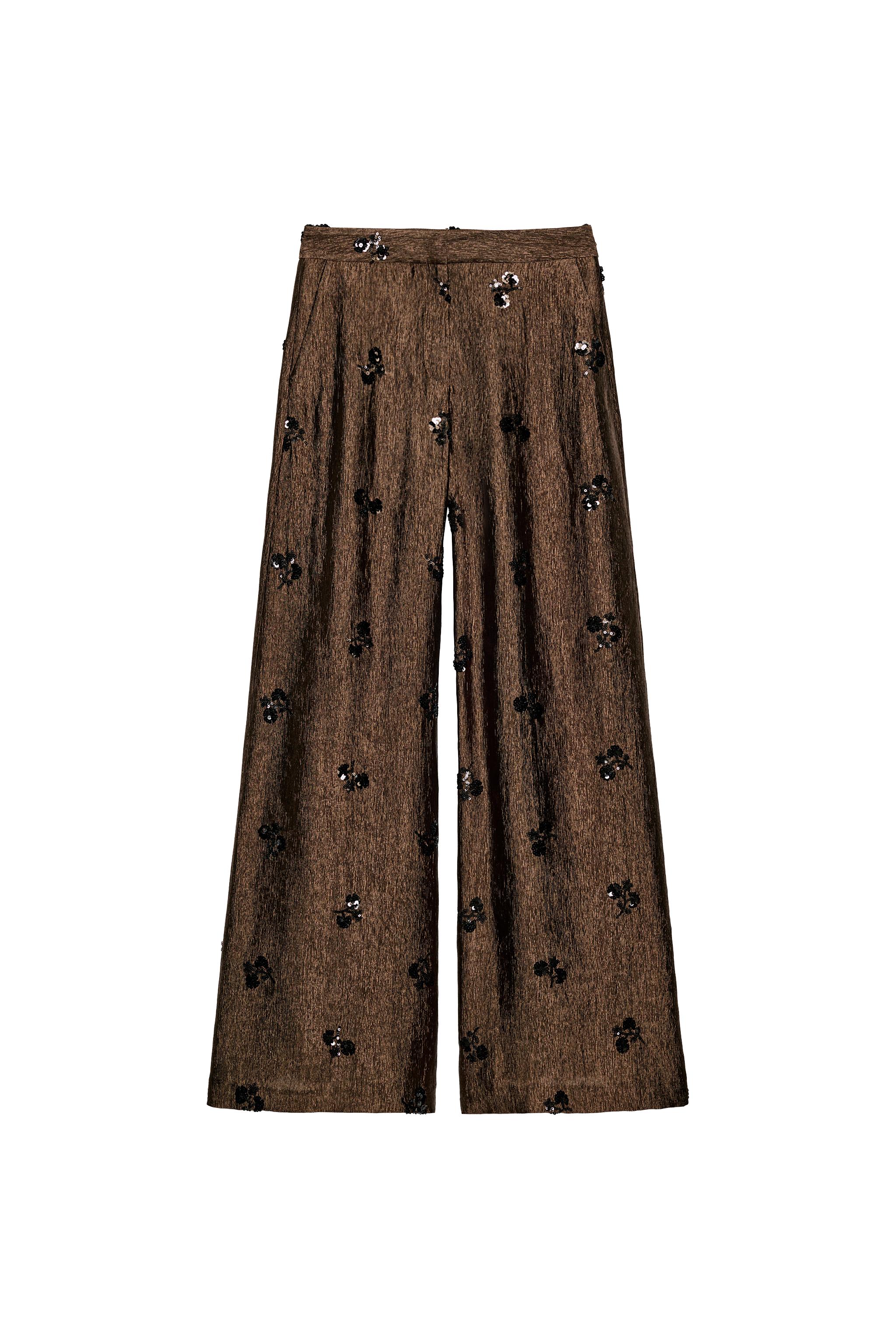 PANTALON LARGE PAILLETTES