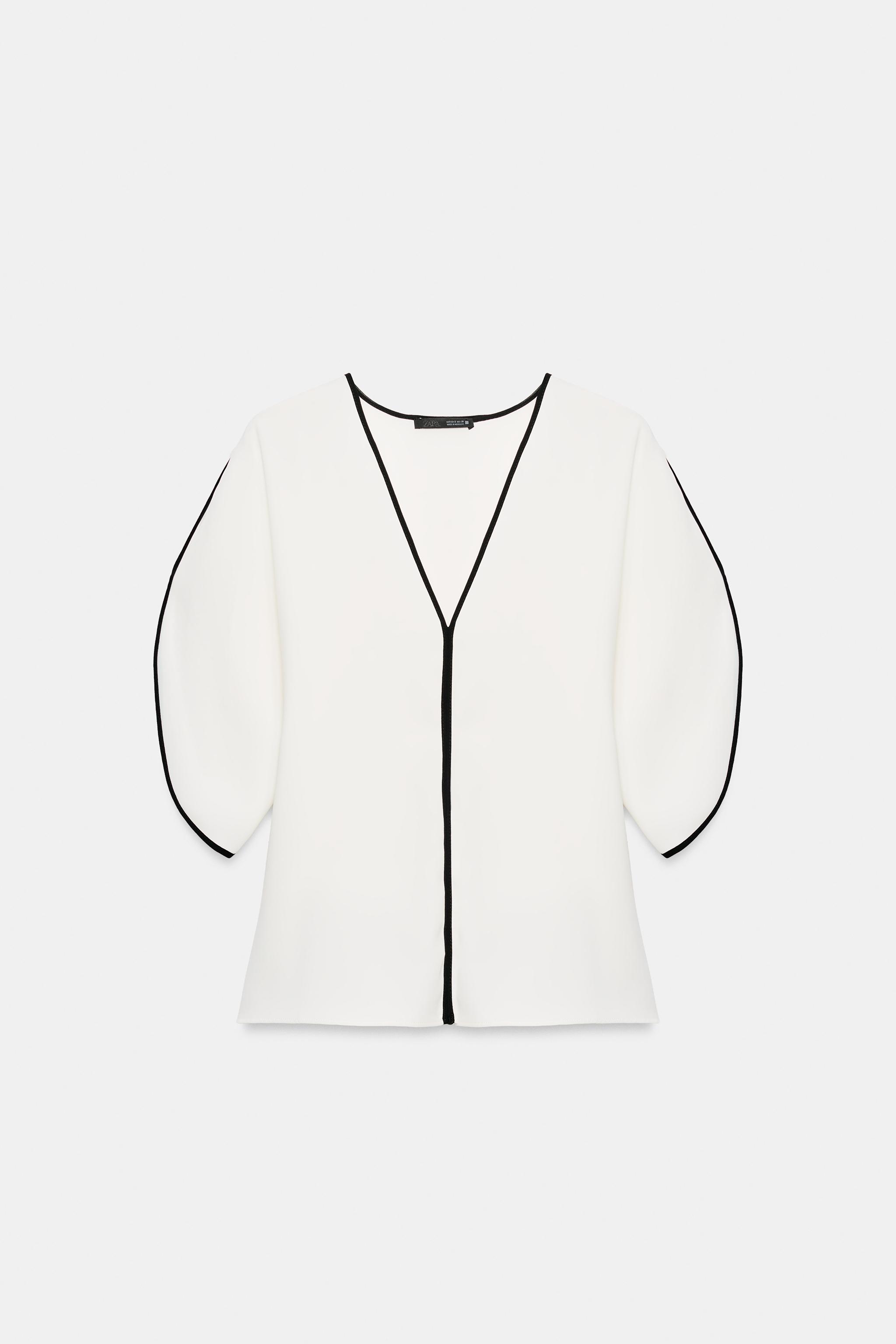 Contrast Trim Top