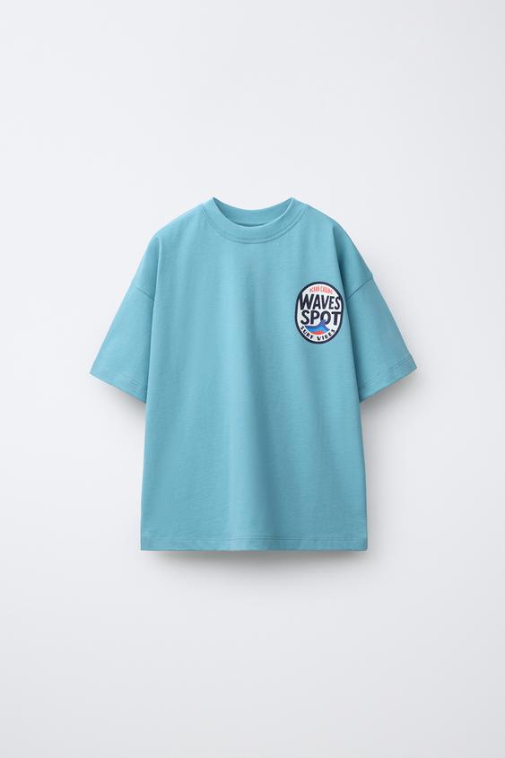 CAMISETA ESTAMPADA SURF - Azul claro de Zara - Imagen 0