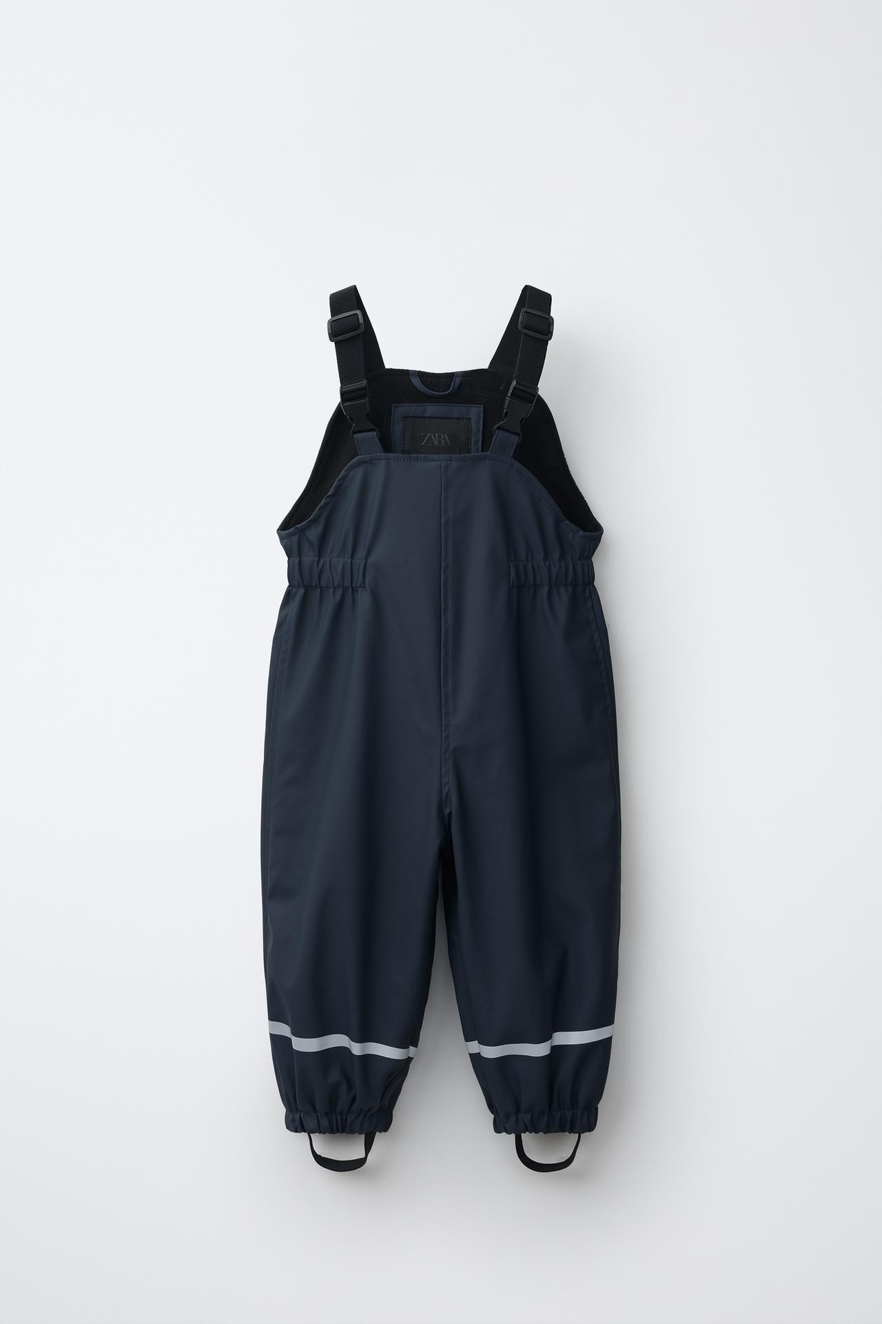 WATER-RESISTANT RUBBERIZED OVERALLS — Navy blue