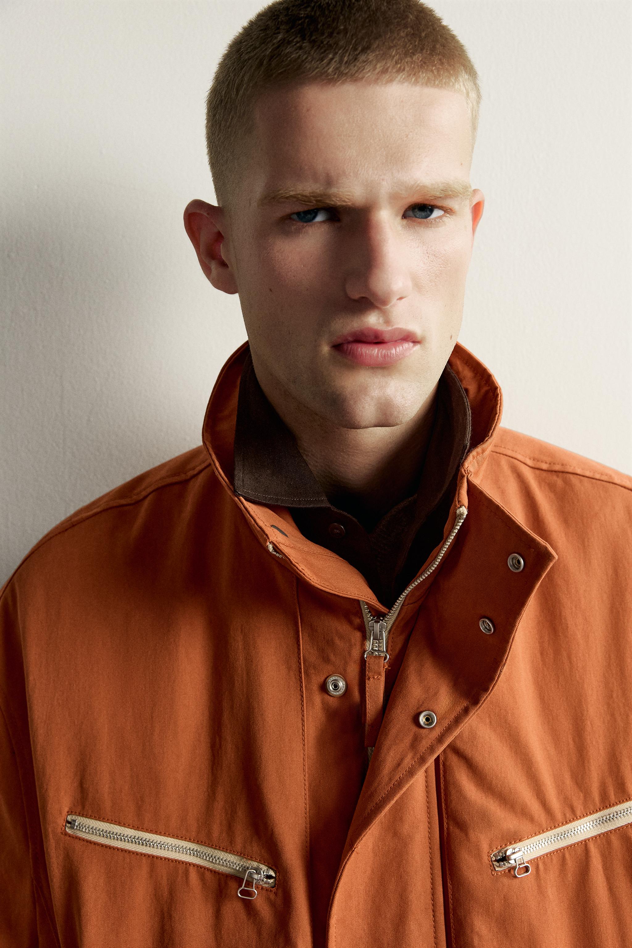 BLOUSON RELAXED FIT ZIPPÉ CONTRASTE