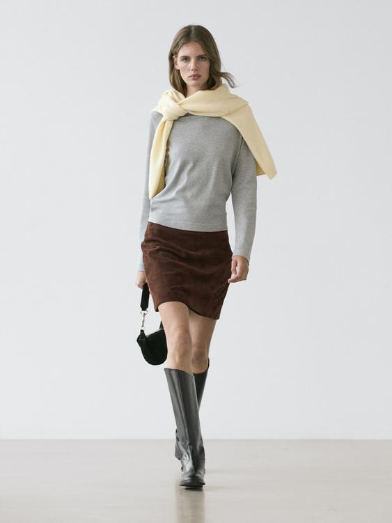 Suede leather mini skirt from Zara - $320