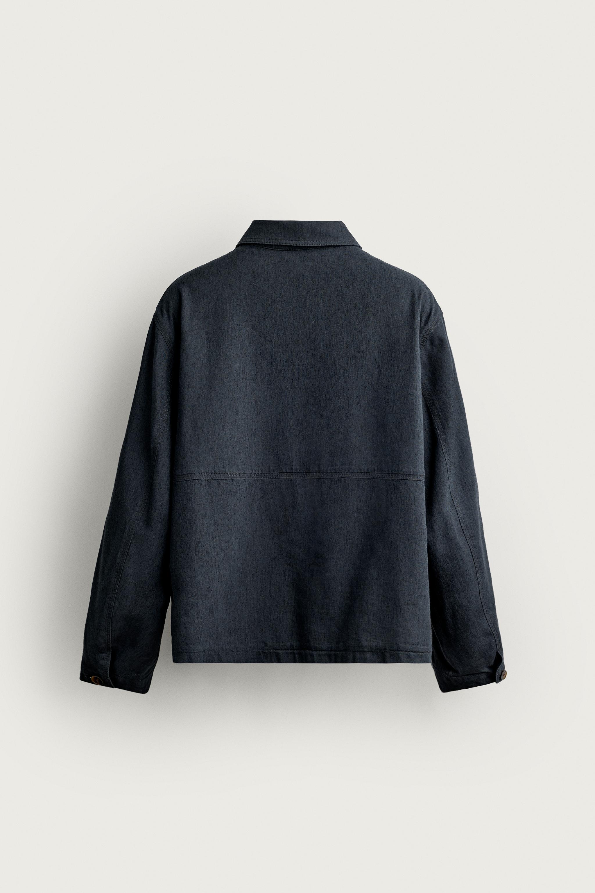 Zara RELAXED FIT CEPLİ İNCE CEKET görsel 8