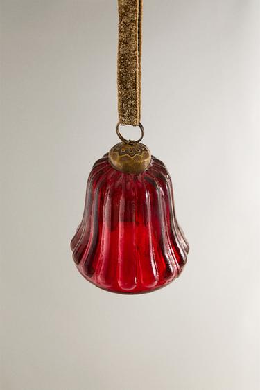 PACK OF BELL CHRISTMAS TREE DECORATIONS (PACK OF 3) - Red by Zara - Image 1