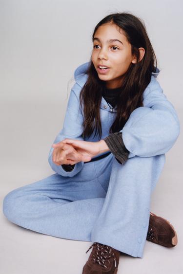 WIDE-LEG KNIT TROUSERS - Faded blue by Zara