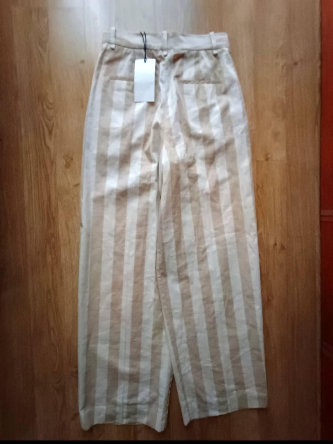 ZW COLLECTION STRIPED WIDE-LEG TROUSERS - Image 3