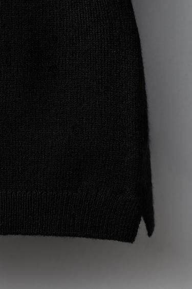 HIGH NECK KNIT SWEATER - Black by Zara - Image 3