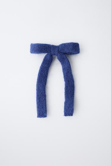 KNITTED BOW SNAP CLIP - Bluish by Zara - Image 3
