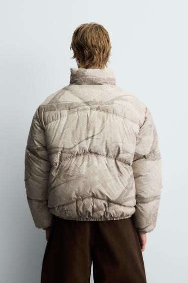ABSTRACT PRINT PUFFER JACKET - Printed by Zara - Image 2