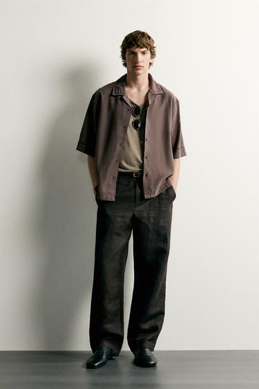 CHEMISE BRODÉE COUPE DÉCONTRACTÉE - Marron de Zara - Image 0