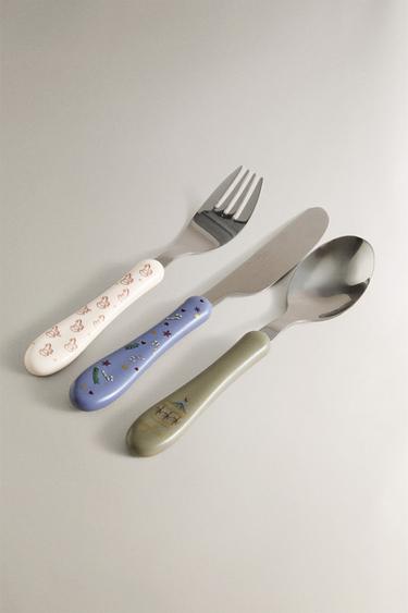 CHILDREN'S CHRISTMAS CUTLERY SET - Multicoloured by Zara - Image 1