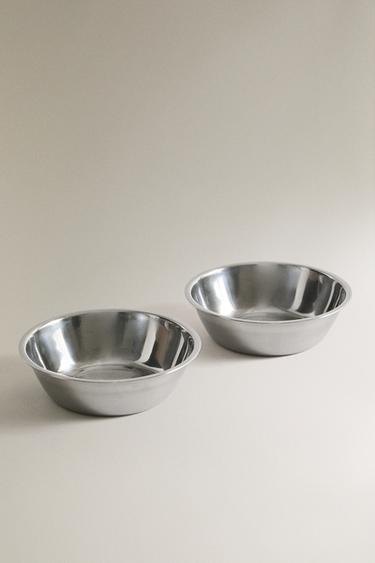 PET FOOD BOWL SET WITH CASE — Brown / Green 2