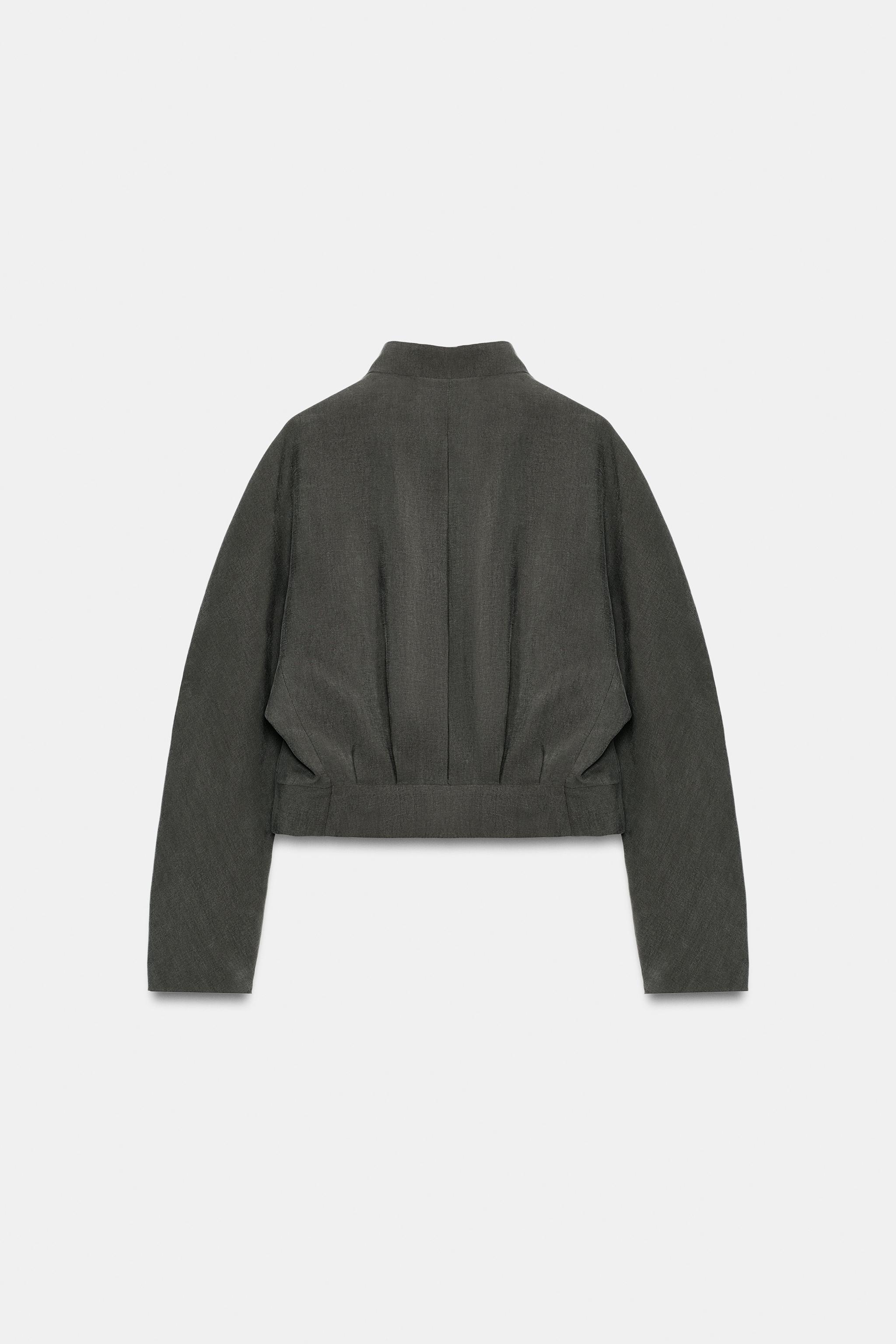 ZW COLLECTION SHORT JACKET - Anthracite grey | ZARA United Kingdom
