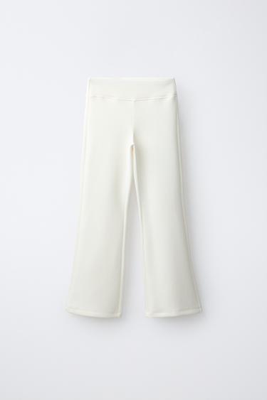 CALÇA SPORTY CANELADA BOCA DE SINO - Cru da Zara - Imagem 0