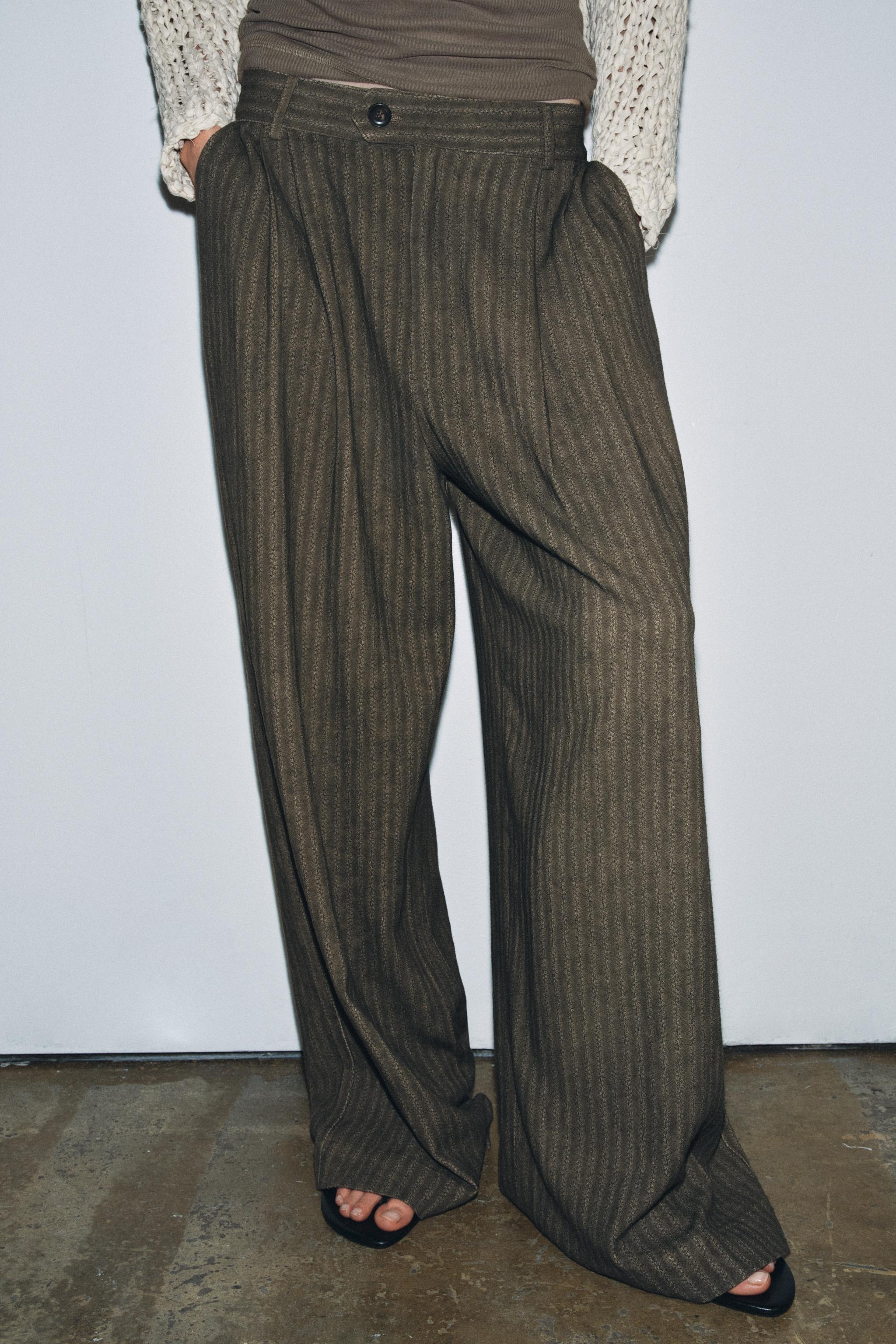 ZW COLLECTION ÇİZGİLİ JAKARLI PANTOLON