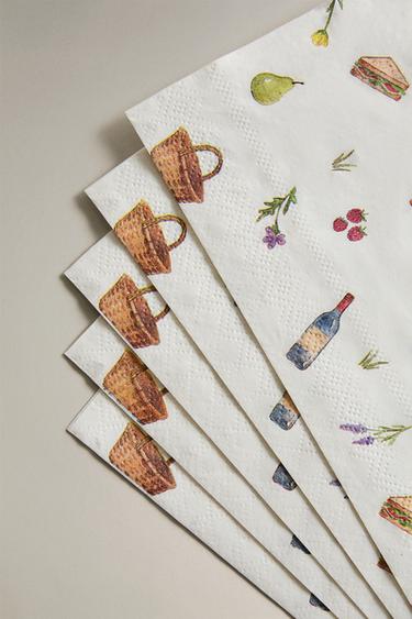 PACK OF PICNIC PAPER NAPKINS (PACK OF 20) - Cream by Zara - Image 2