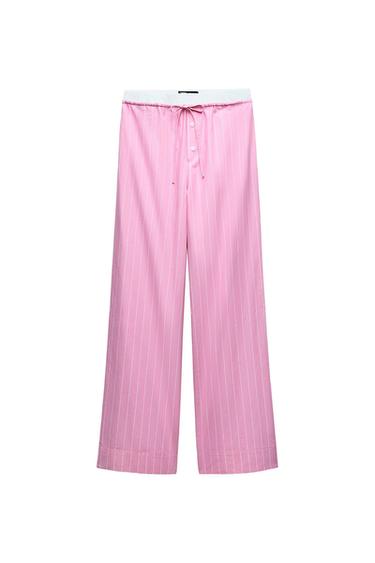 STRIPED BOXER STYLE PAJAMA PANTS