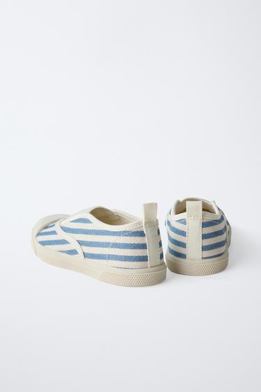 STRIPED COTTON PLIMSOLLS - Blue by Zara - Image 5