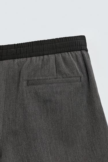 CONTRAST WAIST BERMUDA SHORTS - Grey by Zara - Image 8